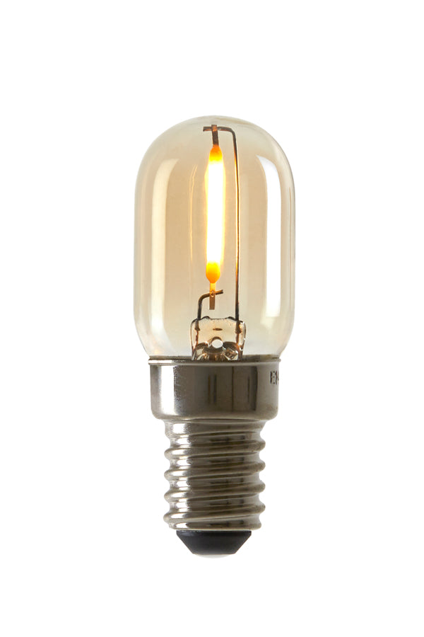 Amber Glow LED Vintage Tube 1W Dimmable E14 2x6 cm