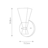 Bowtie 1lt Wall Light - Matte Black Matte Black