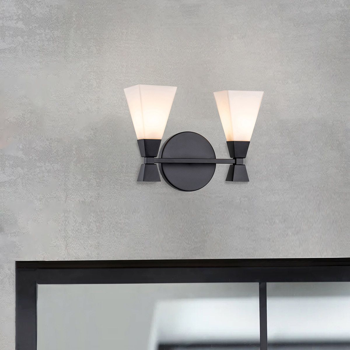 Bowtie 2lt Wall Light - Matte Black Matte Black