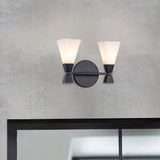 Bowtie 2lt Wall Light - Matte Black Matte Black