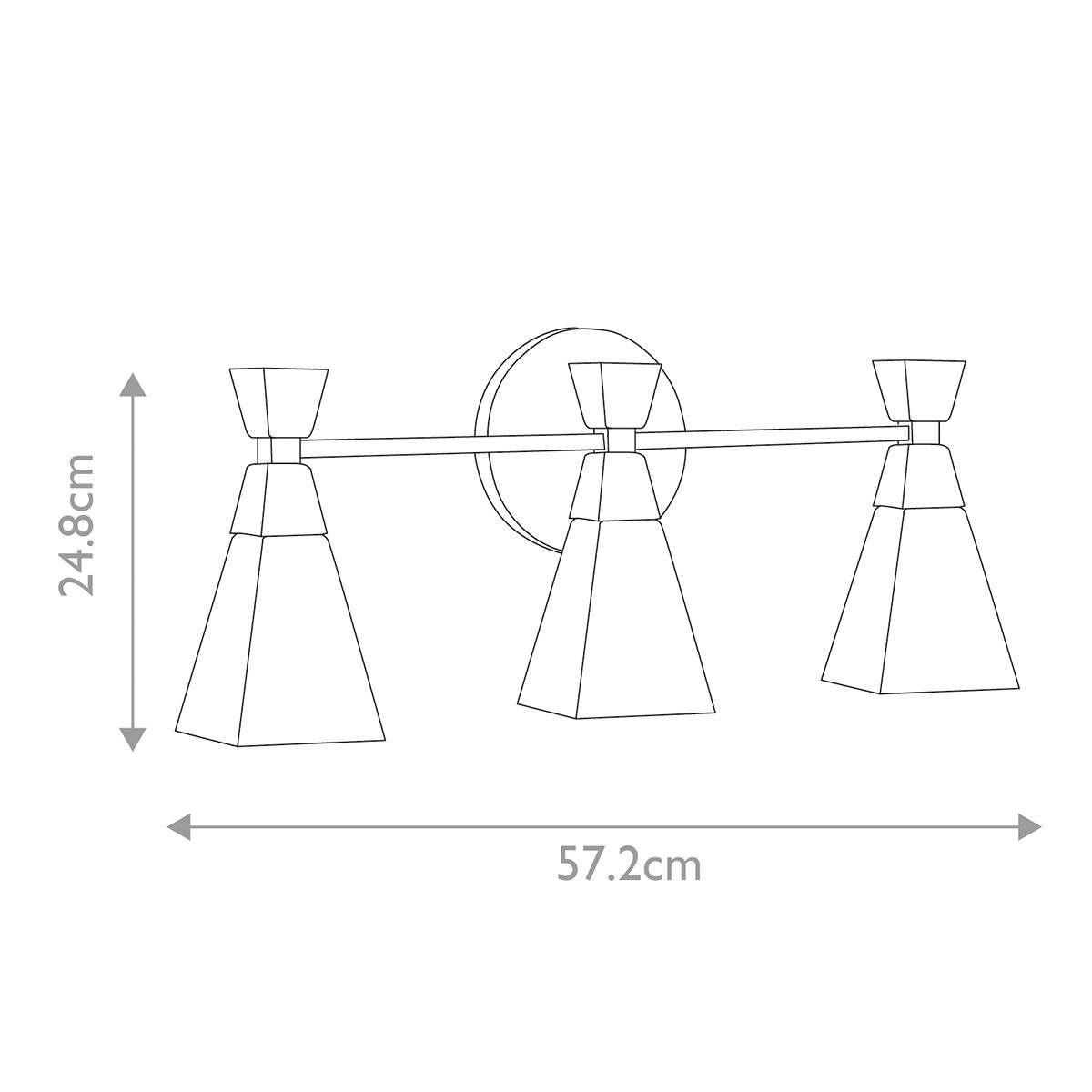Bowtie 3lt Wall Light - Matte Black Matte Black