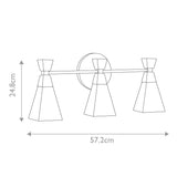 Bowtie 3lt Wall Light - Matte Black Matte Black