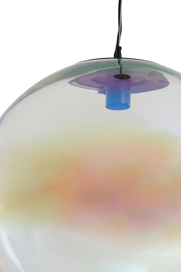 Medina Glass Rainbow Hanging Lamp Ø48 cm with Black Accents