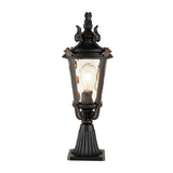 Baltimore Medium Pedestal Lantern in Weathered Bronze Finish