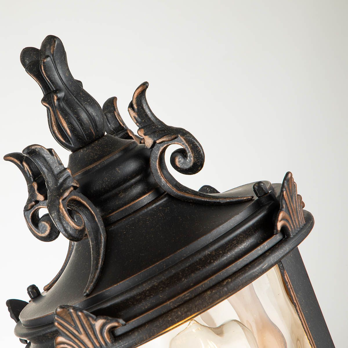 Baltimore Medium Pedestal Lantern in Weathered Bronze Finish