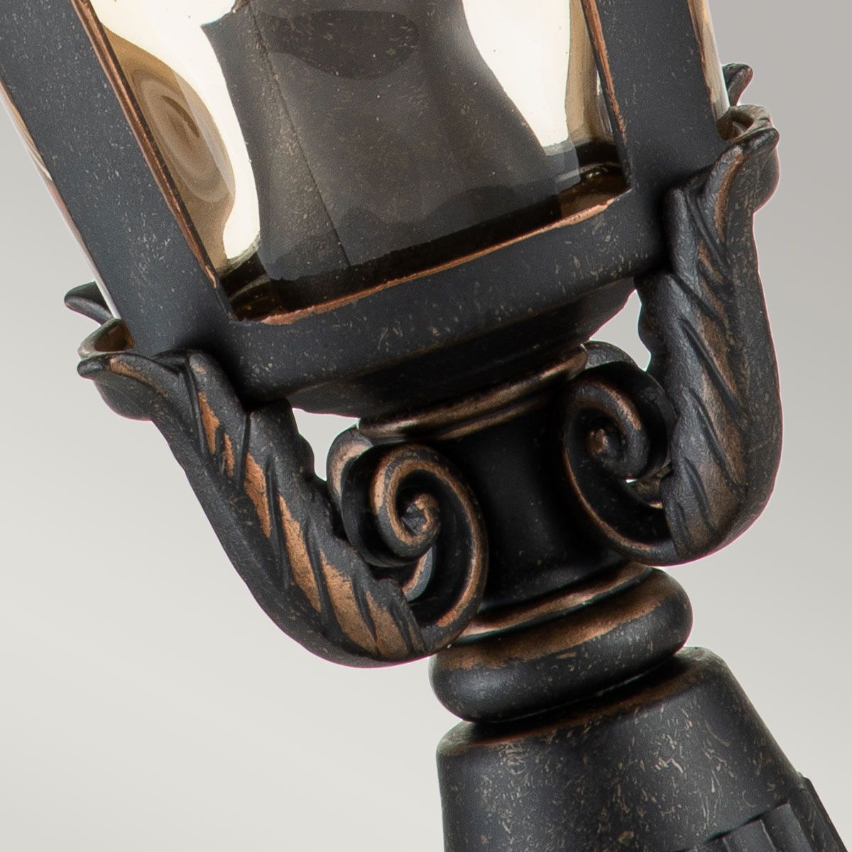 Baltimore Medium Pedestal Lantern in Weathered Bronze Finish