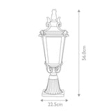 Baltimore Medium Pedestal Lantern in Weathered Bronze Finish