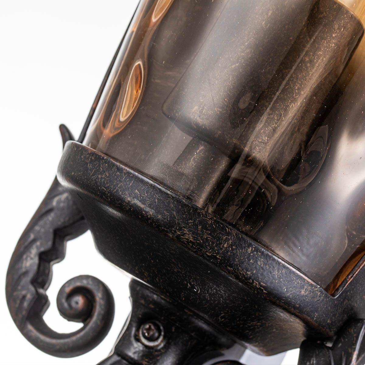 Baltimore 1-Light Medium Outdoor Half Lantern in Weathered Bronze