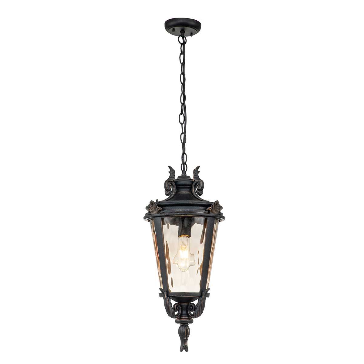 Baltimore Red Bronze Large Traditional Porch Lantern Chain Fixture