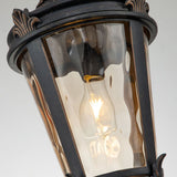 Baltimore Red Bronze Large Traditional Porch Lantern Chain Fixture