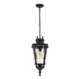 Baltimore Red Bronze Large Traditional Porch Lantern Chain Fixture