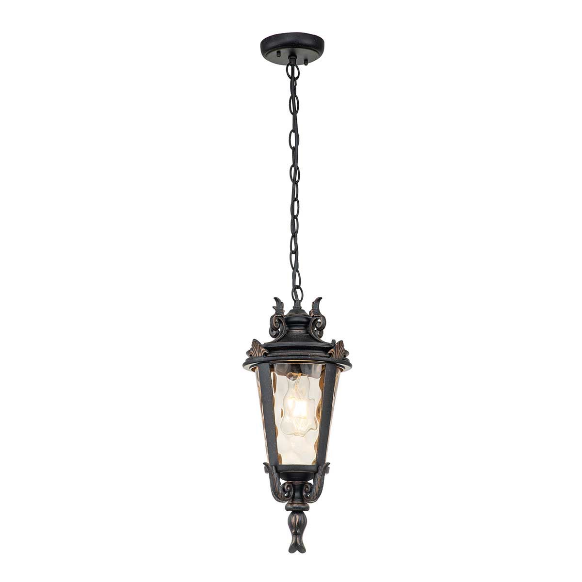 Baltimore Medium Suspension Lantern in Weathered Bronze Finish