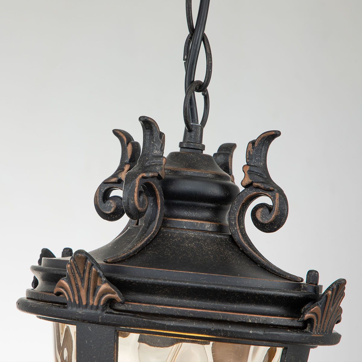 Baltimore Medium Suspension Lantern in Weathered Bronze Finish