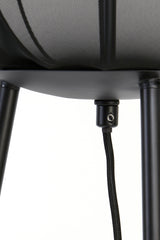 Elegant Black Tripod Floor Lamp Ø42x132 cm - Plumeria Design