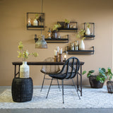 Maddison Matte Black Wood Wall Shelf 50x15x50 cm