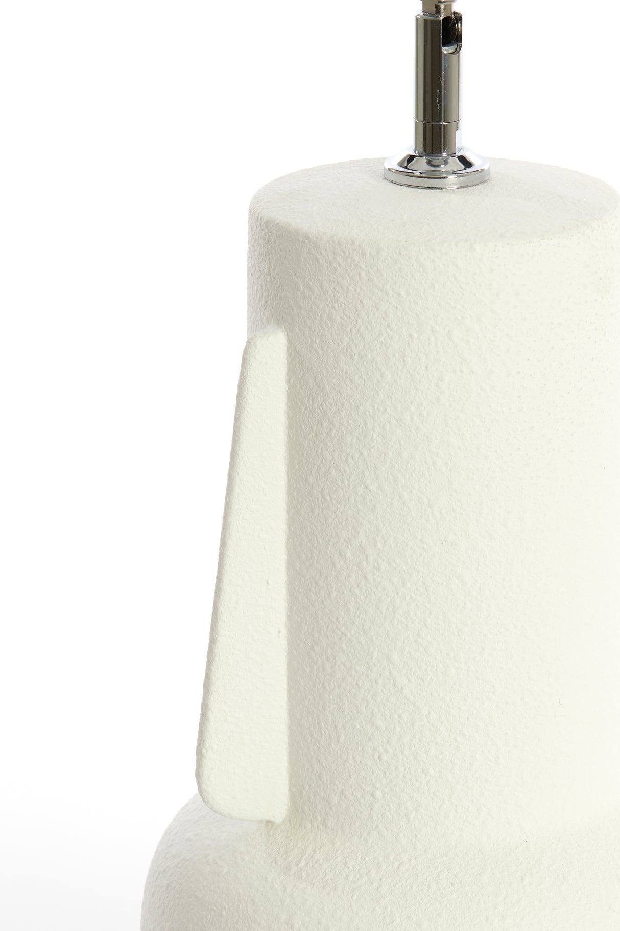 Elegant Mataram Ceramic Lamp Base in Matte Cream Finish (Ø19.5x47 cm)