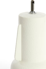 Elegant Mataram Ceramic Lamp Base in Matte Cream Finish (Ø19.5x47 cm)