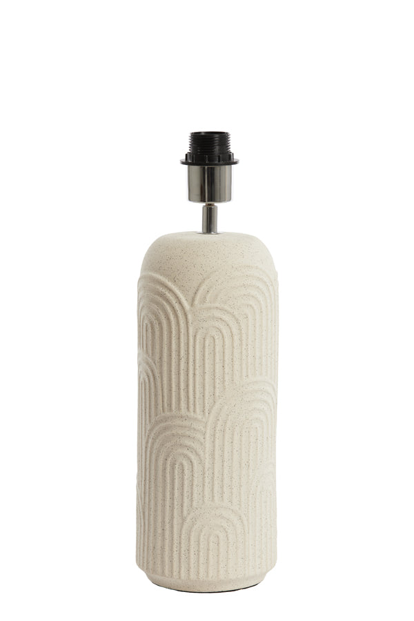 Ecru Ceramic Lamp Base Diego 14x43.5 cm