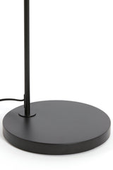 Elegant Smoked Glass and Matte Black Floor Lamp - 67x30.5x160 cm
