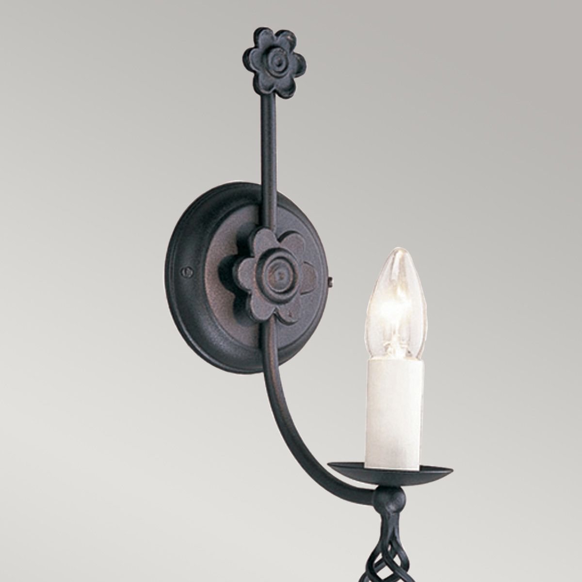 Medieval Black Iron Wall Sconce