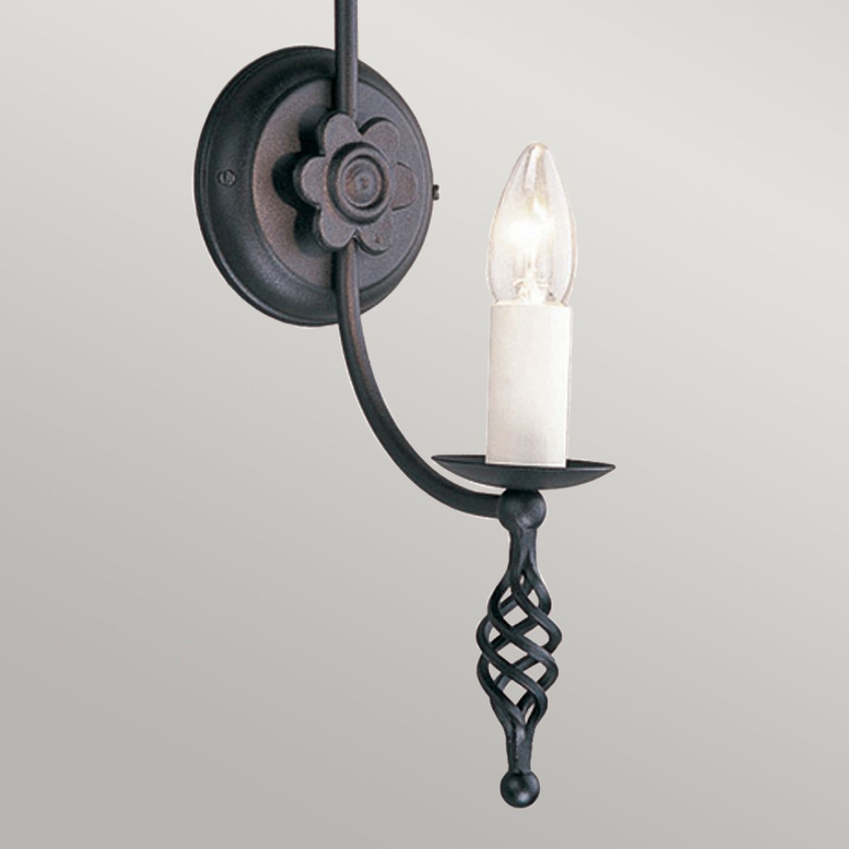 Medieval Black Iron Wall Sconce