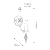 Medieval Black Iron Wall Sconce