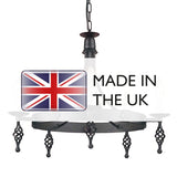 Belfry 5-Light Medieval Cartwheel Chandelier in Black Steel