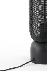 Elegant Black Table Lamp 11x39.5 cm - Lezuza Matte Finish