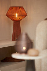 Brick Red Fugia Jute Table Lamp 36x57 cm