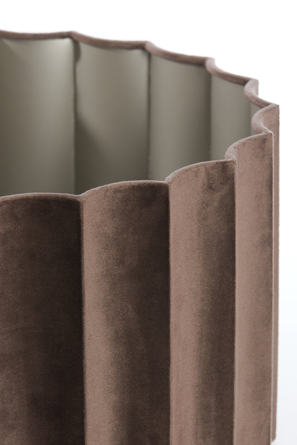 Velvet Dark Brown Cylindrical Shade - 25x40 cm Disli Design