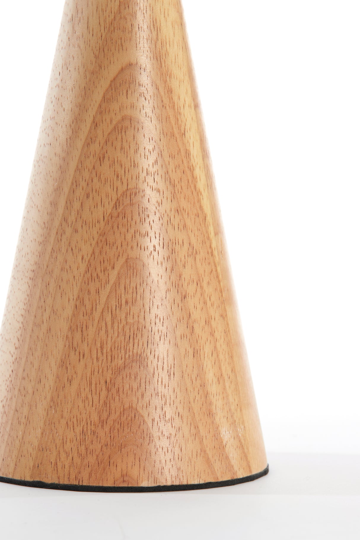 Elegant Olive Green LED Table Lamp with Natural Wood Base, 13x28.5 cm