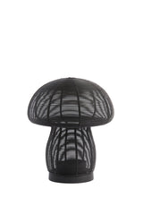 Mushroom Matte Black Tealight Holder - 20x24 cm