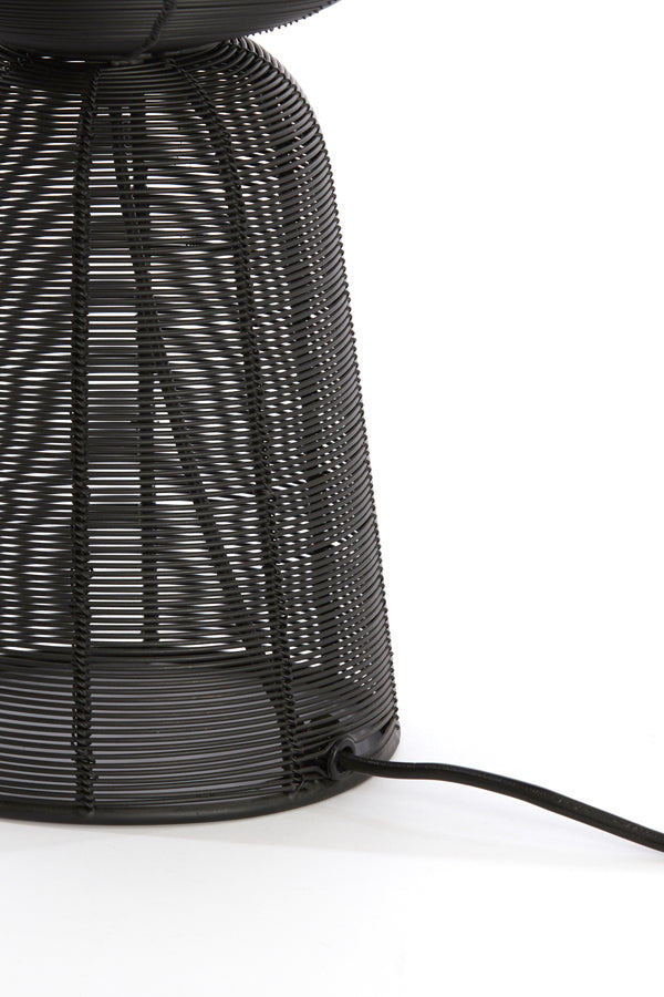 Elegant Black Aboso Table Lamp 42 cm