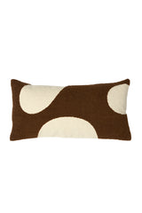 Elegant Cellio Brown and Beige Lumbar Cushion 60x30 cm