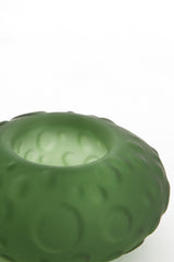 Finley Matte Dark Green Glass Tealight Holder Ø10x6 cm