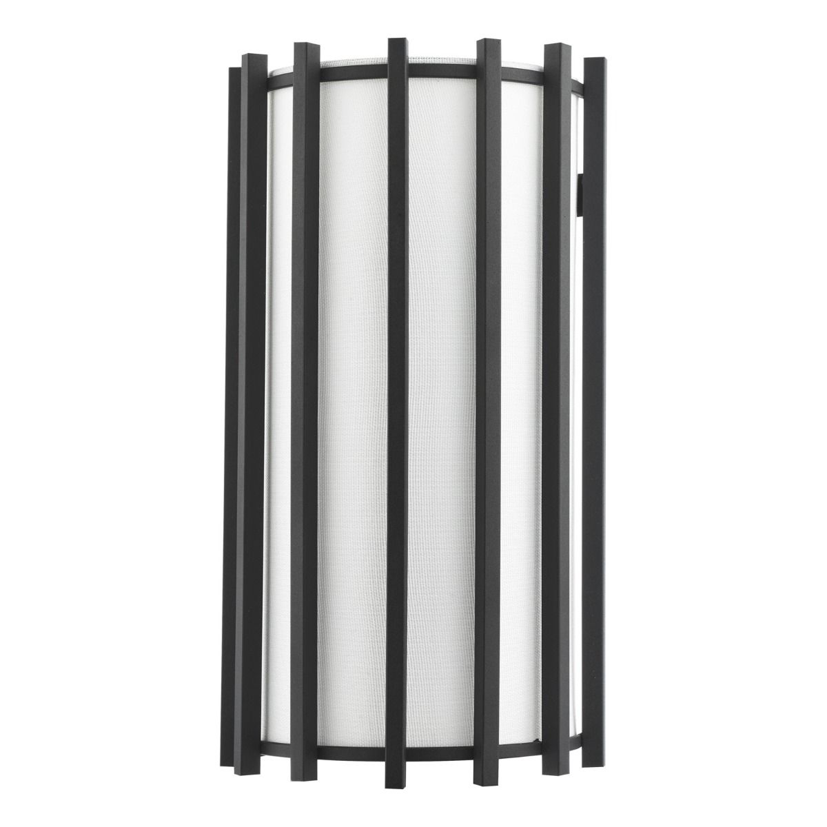 Cagliari Wall Light Matt Black With Ivory Shade