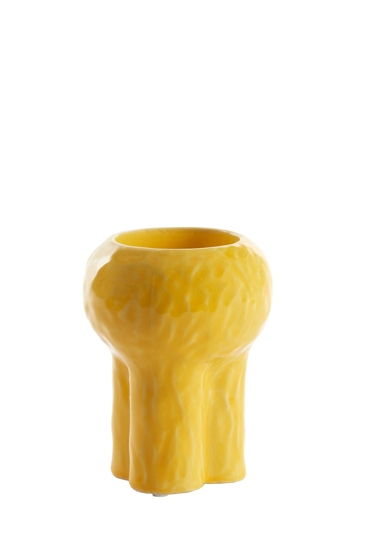 Sunburst Yellow Ceramic Tealight Holder Ø12x15.5 cm by Kitna