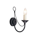 Carisbrooke Gothic Candelabra Wall Sconce in Black