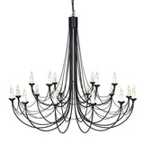 Gothic Elegance: Carisbrooke 18-Light Black Chandelier