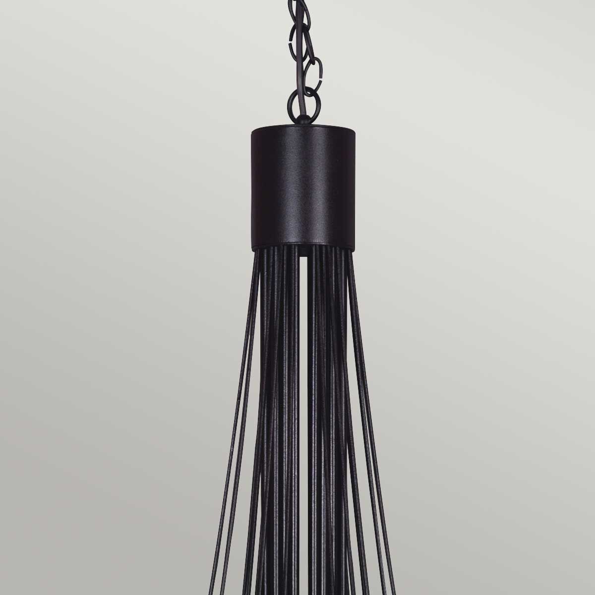 Gothic Elegance: Carisbrooke 18-Light Black Chandelier