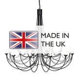 Gothic Elegance: Carisbrooke 18-Light Black Chandelier