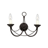 Carisbrooke Dual Light Gothic Wall Sconce in Black