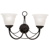 Carisbrooke Dual Light Gothic Wall Sconce in Black