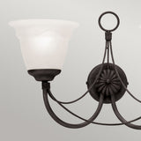 Carisbrooke Dual Light Gothic Wall Sconce in Black