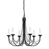 Carisbrooke Matte Black 6-Light Gothic Candelabra Chandelier