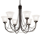 Carisbrooke Matte Black 6-Light Gothic Candelabra Chandelier