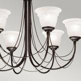 Carisbrooke Matte Black 6-Light Gothic Candelabra Chandelier