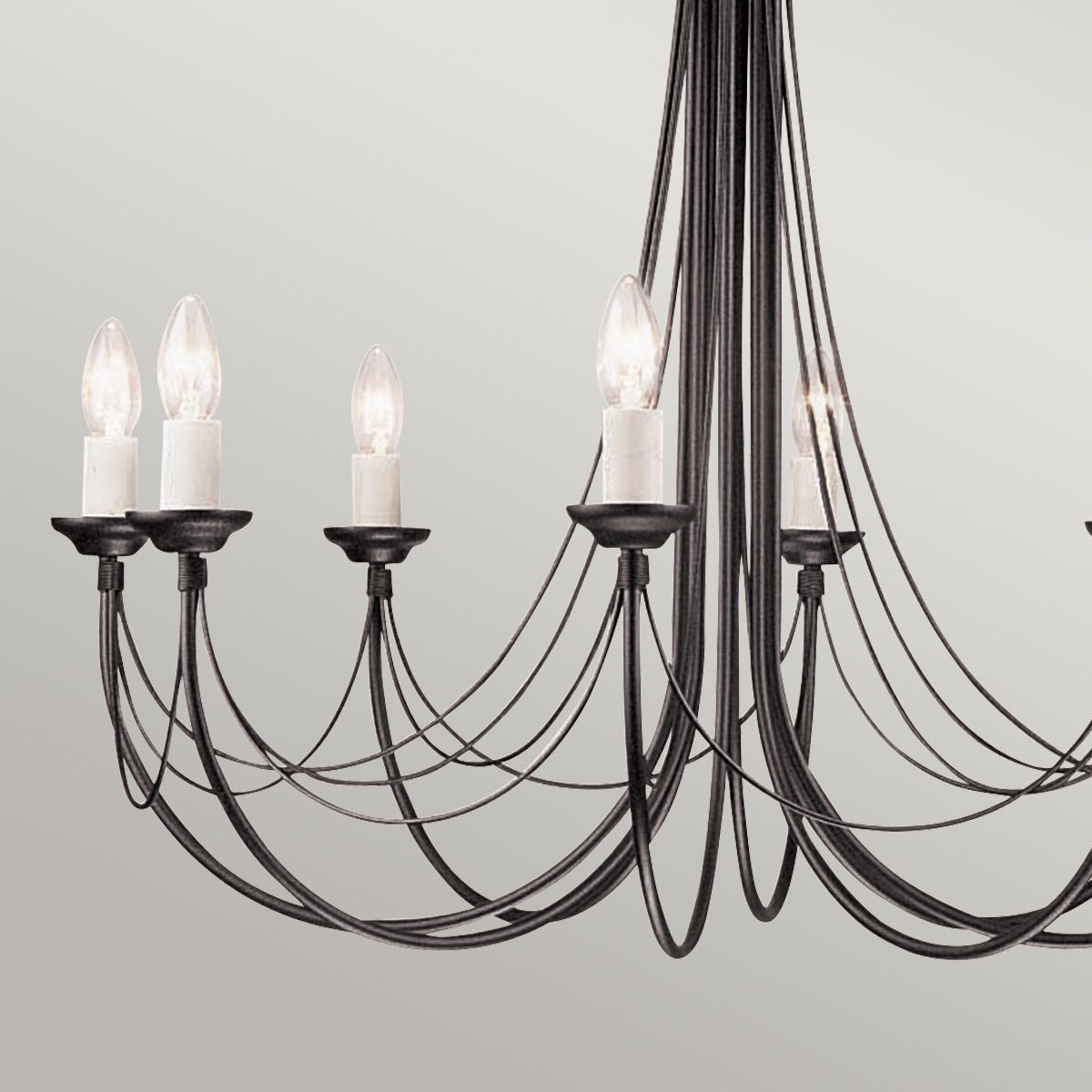 Carisbrooke Elegant Gothic Chandelier with Hand-Bound Wire Drapes