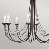 Carisbrooke Elegant Gothic Chandelier with Hand-Bound Wire Drapes
