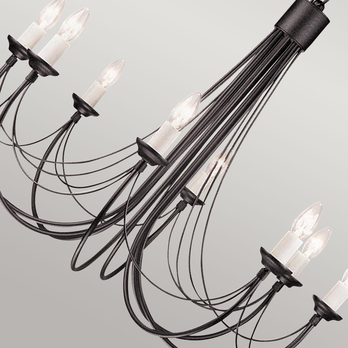 Carisbrooke Elegant Gothic Chandelier with Hand-Bound Wire Drapes